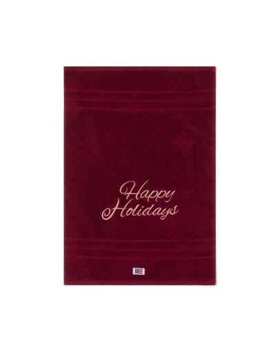 Lexington Ręcznik świąteczny do rąk Original Towel Wine Happy Holidays 50x70cm kolor wino/beż 600gr