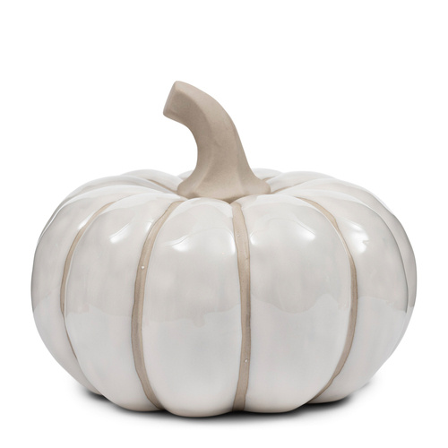 Riviera Maison Dekoracyjna dynia ceramiczna Pretty Pumpkin Decoration L 16x18cm kolor szary beż