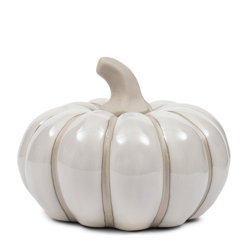 Riviera Maison Dekoracyjna dynia ceramiczna Pretty Pumpkin Decoration S 10,5x13,5cm kolor szary beż